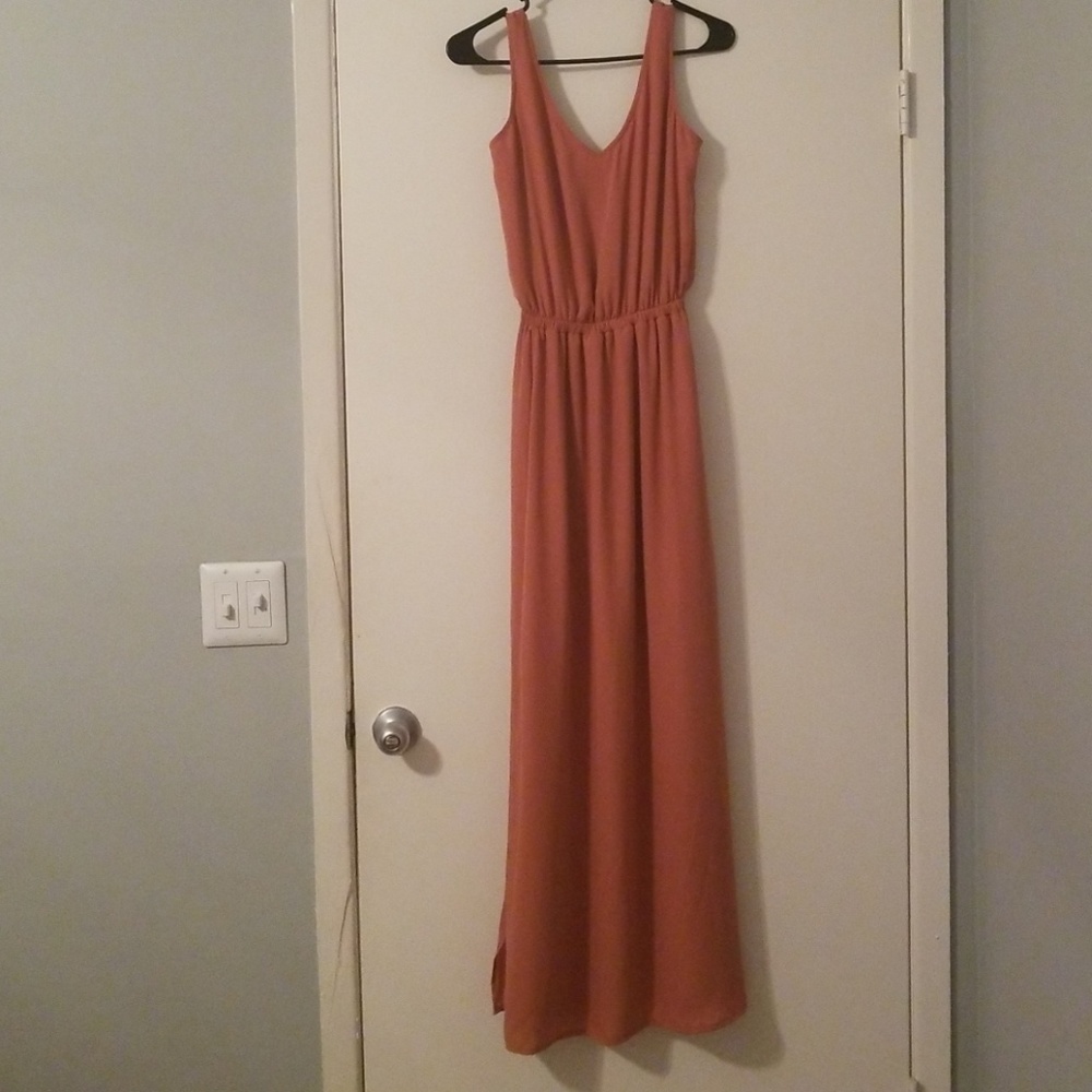 Bridesmaid dress/maxi dress-Rustic Mauve Crisp